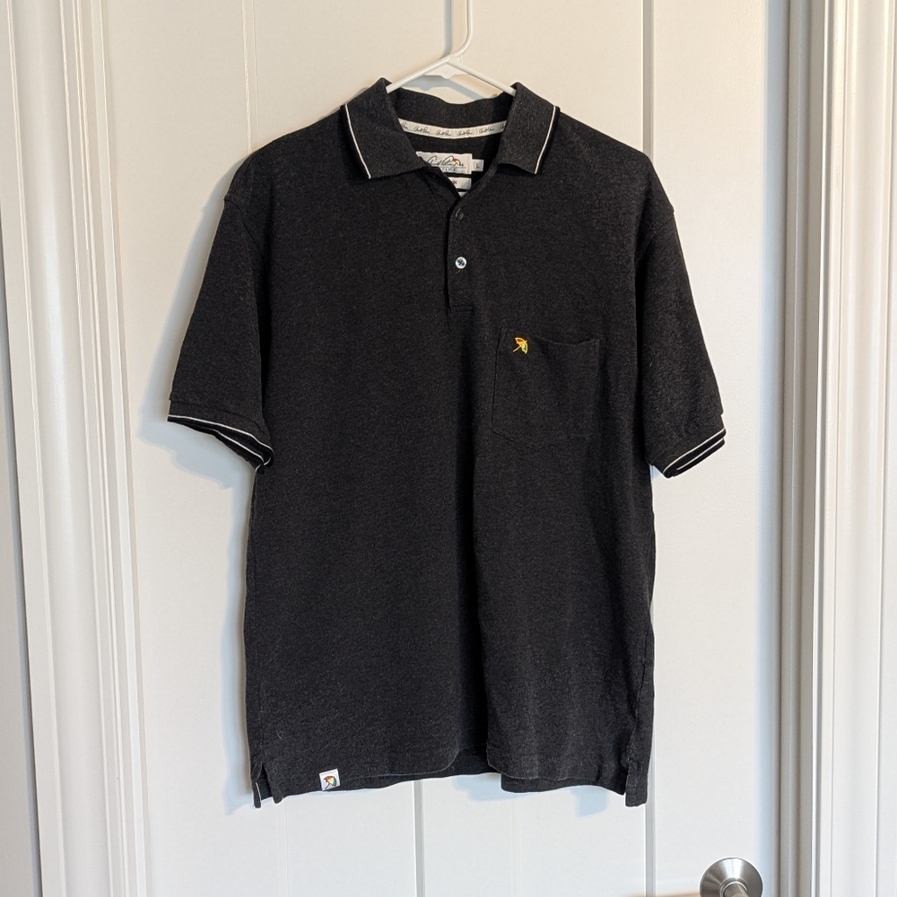Arnold Palmer 100% Charcoal Grey Polo sz L